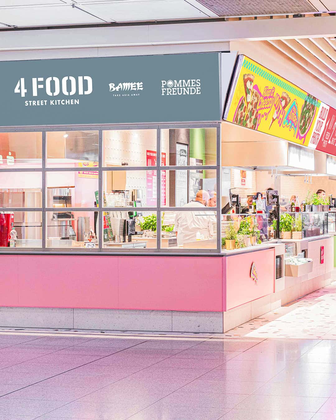 Der neue 4 Food Street Kitchen-Food-Court hat am Münchner Flughafen eröffnet | Foto Flughafen München